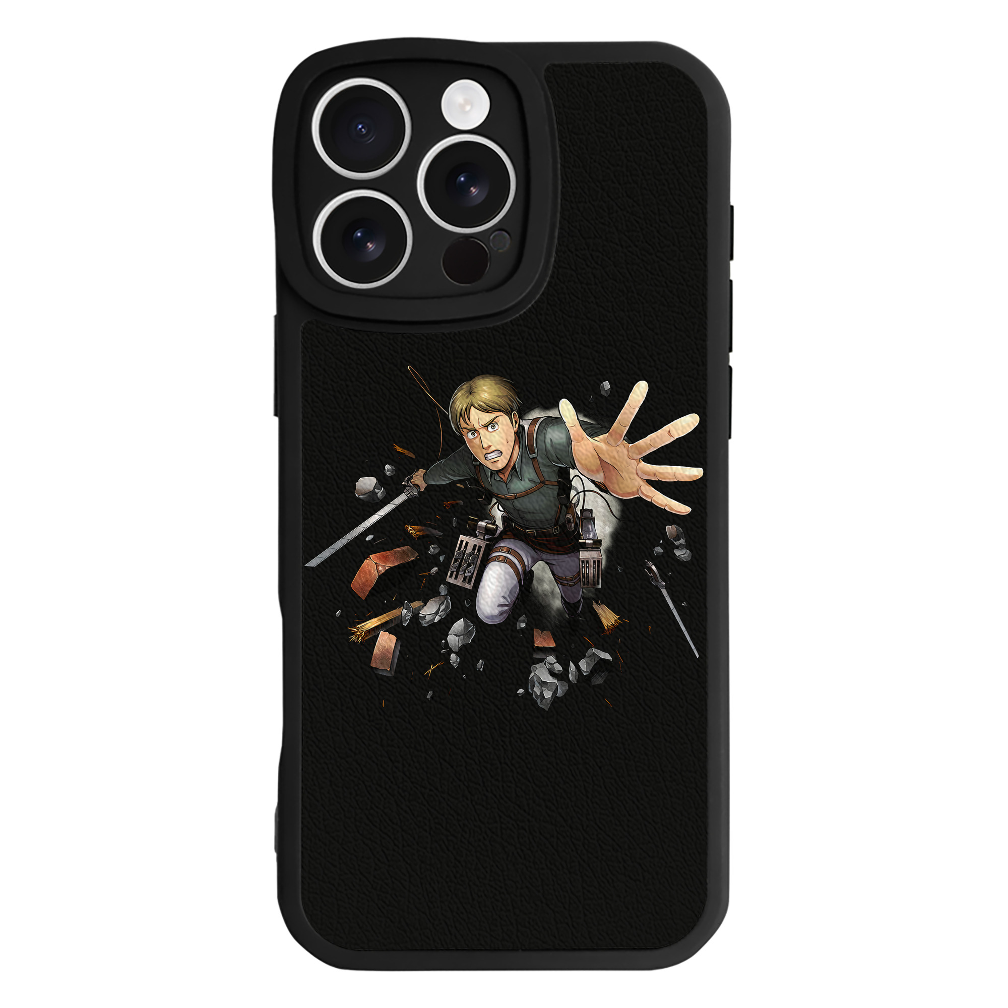 （画像用） 進撃の巨人 Attack on Titan 【iPhone 16シリーズ対応】シリコンスマホケース（レザー調） 材質：シリコン